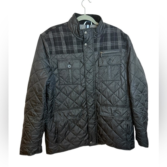 Cole Haan Plaid Wool Quilted Essential Jacket - Picture 1 of 7